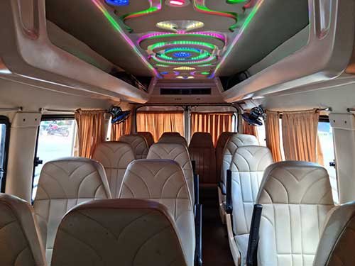 12 and 17 seater executive tempo traveller Kerala